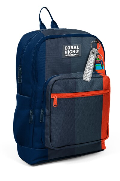 Coral High Kids Renkli Çizgili Dört Bölmeli Okul Sırt Çantası 23782 - 1