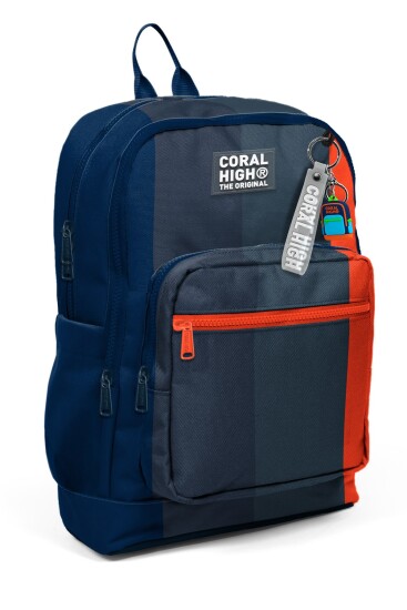 Coral High Kids Renkli Çizgili Dört Bölmeli Okul Sırt Çantası 23782 - Coral High KIDS