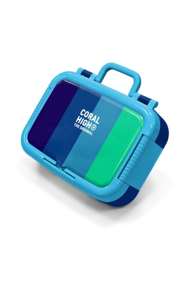 Coral High Kids Renkli Çizgili Paslanmaz Çelik Beslenme Kabı 39287 