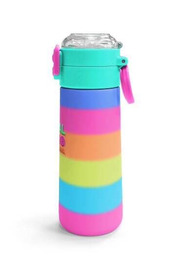 Coral High Kids Renkli Çizgili Pipetli ve Direk İçimli Paslanmaz Çelik Termos 500 ML 31986 - 3