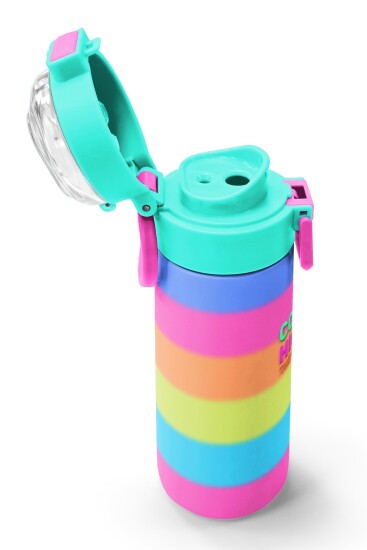 Coral High Kids Renkli Çizgili Pipetli ve Direk İçimli Paslanmaz Çelik Termos 500 ML 31986 - 6