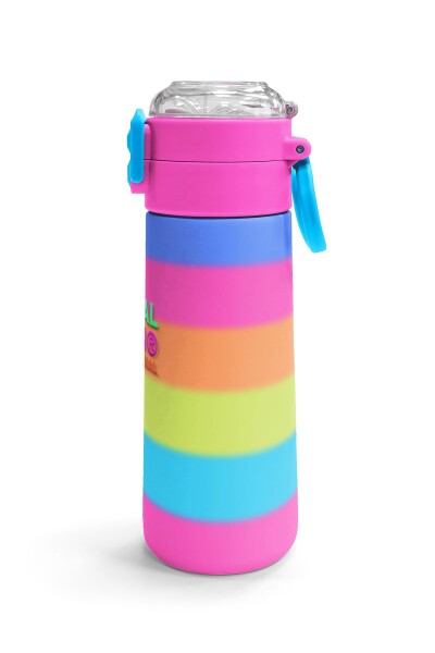 Coral High Kids Renkli Çizgili Pipetli ve Direk İçimli Paslanmaz Çelik Termos 500 ML 31986 - 3