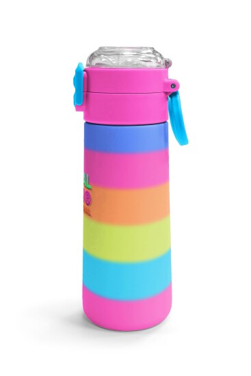 Coral High Kids Renkli Çizgili Pipetli ve Direk İçimli Paslanmaz Çelik Termos 500 ML 31986 - 3
