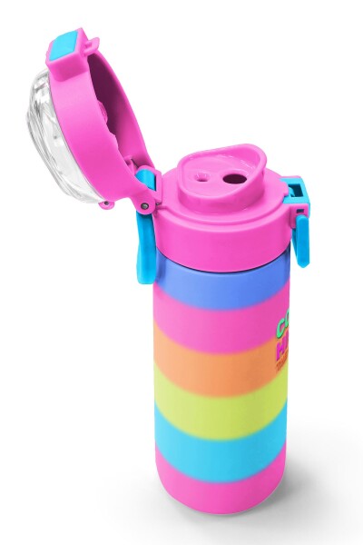 Coral High Kids Renkli Çizgili Pipetli ve Direk İçimli Paslanmaz Çelik Termos 500 ML 31986 - 6