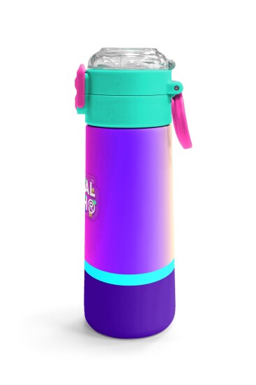 Coral High Kids Renkli Çizgili Pipetli ve Direkt İçim Çelik Termos 500 ml 31836 - 3