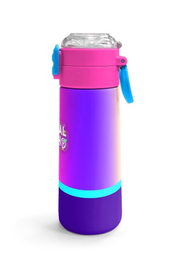 Coral High Kids Renkli Çizgili Pipetli ve Direkt İçim Çelik Termos 500 ml 31836 - 3