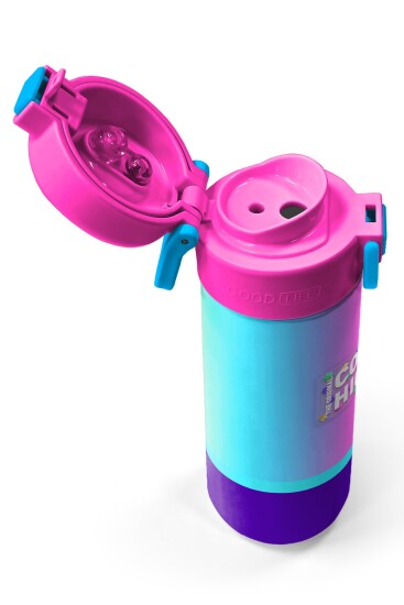 Coral High Kids Renkli Çizgili Pipetli ve Direkt İçim Çelik Termos 500 ml 31836 - 3