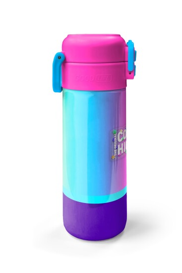 Coral High Kids Renkli Çizgili Pipetli ve Direkt İçim Çelik Termos 500 ml 31836 - 5