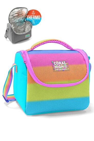 Coral High Kids Renkli Çizgili Thermo Beslenme Çantası 11786 - 7