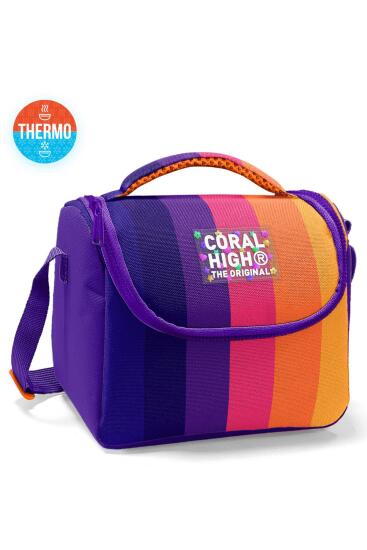 Coral High Kids Renkli Çizgili Thermo Beslenme Çantası 22774 