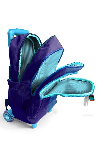 Coral High Kids Renkli Çizgili Üç Bölmeli Çekçekli Okul Sırt Çantası 23981 - 3