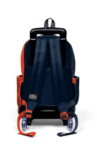 Coral High Kids Renkli Çizgili Üç Bölmeli Çekçekli Okul Sırt Çantası 23982 - 4