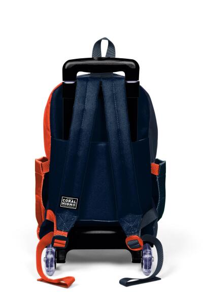 Coral High Kids Renkli Çizgili Üç Bölmeli Çekçekli Okul Sırt Çantası 23982 - 4