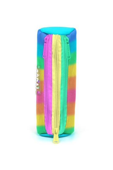 Coral High Kids Renkli Çizgili Üç Bölmeli Kalem Çantası 11173 - 2