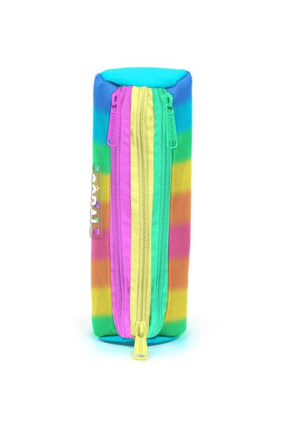 Coral High Kids Renkli Çizgili Üç Bölmeli Kalem Çantası 11173 - 2