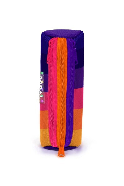 Coral High Kids Renkli Çizgili Üç Bölmeli Kalem Çantası 11174 - 2