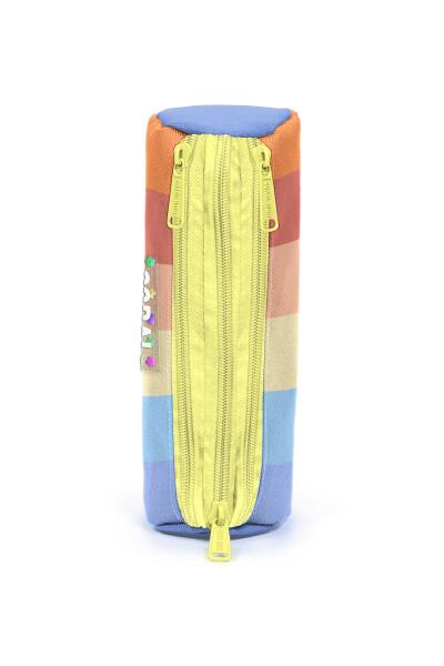 Coral High Kids Renkli Çizgili Üç Bölmeli Kalem Çantası 11180 - 2