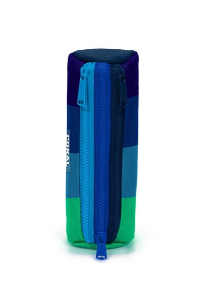 Coral High Kids Renkli Çizgili Üç Bölmeli Kalem Çantası 22097 - 2