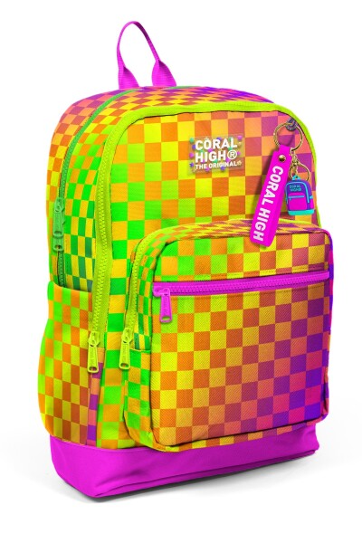 Coral High Kids Renkli Dama Desenli Okul Sırt Çantası 33203 - 1