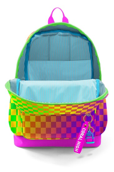 Coral High Kids Renkli Dama Desenli Okul Sırt Çantası 33203 - 3