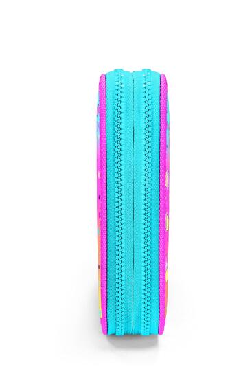 Coral High Kids Renkli Dondurmalı Kedi Desenli Çift Katlı Kalem Çanta 11139 - 9