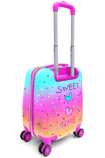 Coral High Kids Renkli Dondurmalı Kedi Desenli Çocuk Valizi 16777 - 9