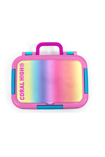 Coral High Kids Renkli Geçişli Desenli Paslanmaz Çelik Beslenme Kabı 39366 - 5