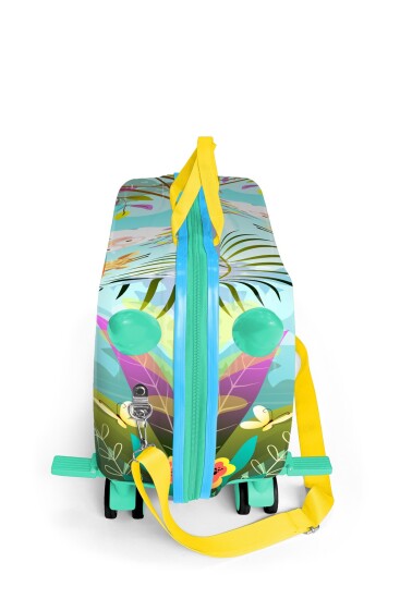 Coral High Kids Renkli Hayvanlar Alemi Desenli Otur-Çek Çocuk Valizi 16360 - 4