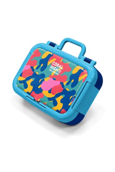 Coral High Kids Renkli Kamuflaj Desenli Paslanmaz Çelik Beslenme Kabı 39132 - Coral High