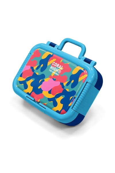 Coral High Kids Renkli Kamuflaj Desenli Paslanmaz Çelik Beslenme Kabı 39132 - 1