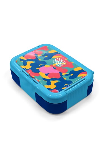 Coral High Kids Renkli Kamuflaj Desenli Paslanmaz Çelik Beslenme Kabı 39132 - 2