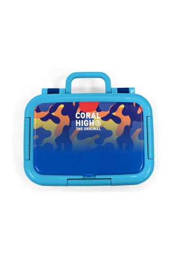Coral High Kids Renkli Kamuflajh Desenli Paslanmaz Çelik Beslenme Kabı 39139 - 5
