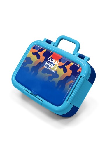 Coral High Kids Renkli Kamuflajh Desenli Paslanmaz Çelik Beslenme Kabı 39139 - 1