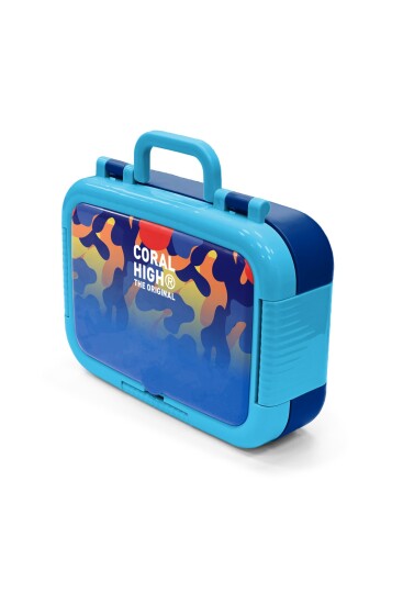 Coral High Kids Renkli Kamuflajh Desenli Paslanmaz Çelik Beslenme Kabı 39139 - 4