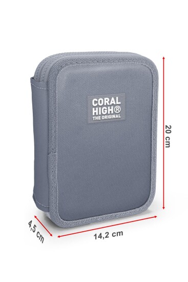 Coral High Kids Renkli Leopar Desenli Çift Katlı Kalem Çanta 11143 - 10