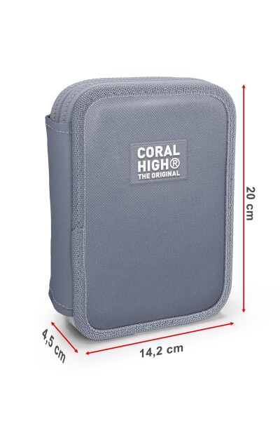 Coral High Kids Renkli Leopar Desenli Çift Katlı Kalem Çanta 11143 - 10