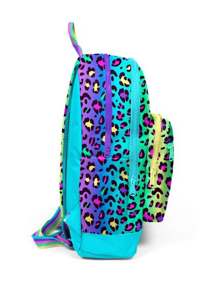 Coral High Kids Renkli Leopar Desenli Okul Sırt Çantası 23769 - 4