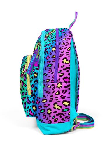Coral High Kids Renkli Leopar Desenli Okul Sırt Çantası 23769 - 7
