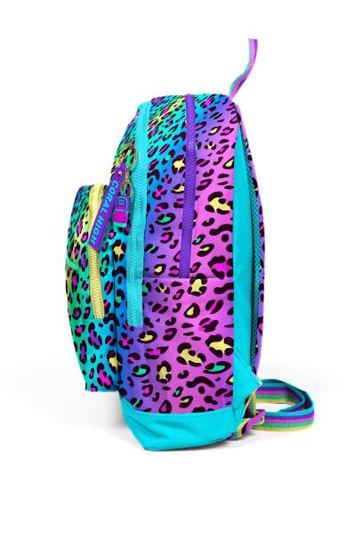 Coral High Kids Renkli Leopar Desenli Okul Sırt Çantası 23769 - 7