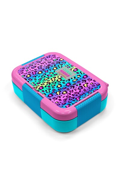 Coral High Kids Renkli Leopar Desenli Paslanmaz Çelik Beslenme Kabı 39277 - 2