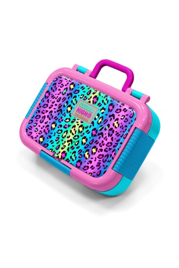 Coral High Kids Renkli Leopar Desenli Paslanmaz Çelik Beslenme Kabı 39277 