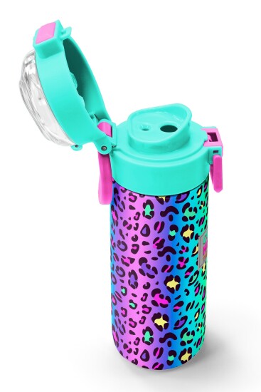 Coral High Kids Renkli Leopar Desenli Pipetli ve Direk İçimli Paslanmaz Çelik Termos 500 ML 31985 - 6