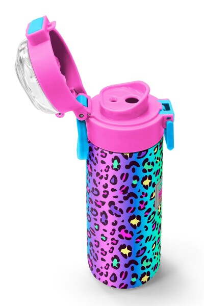 Coral High Kids Renkli Leopar Desenli Pipetli ve Direk İçimli Paslanmaz Çelik Termos 500 ML 31985 - 6