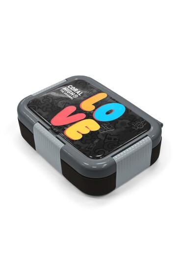 Coral High Kids Renkli Love Desenli Paslanmaz Çelik Beslenme Kabı 39130 - 2