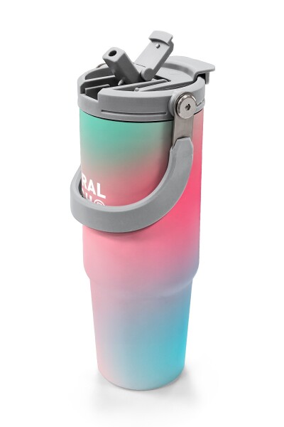 Coral High Kids Renkli Pipetli ve Direkt İçim Çelik Termos 900 ml 38734 - 2