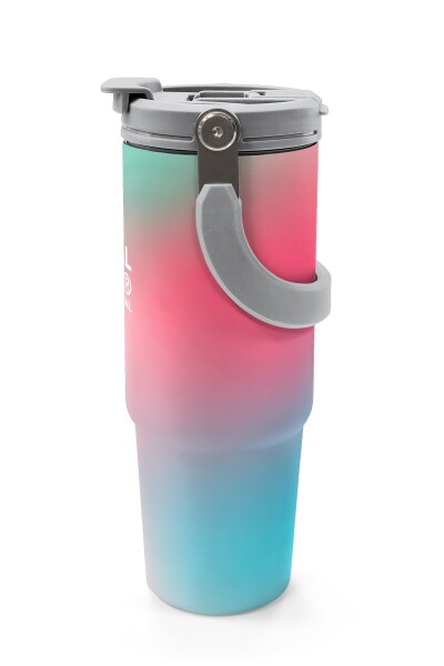 Coral High Kids Renkli Pipetli ve Direkt İçim Çelik Termos 900 ml 38734 - 5