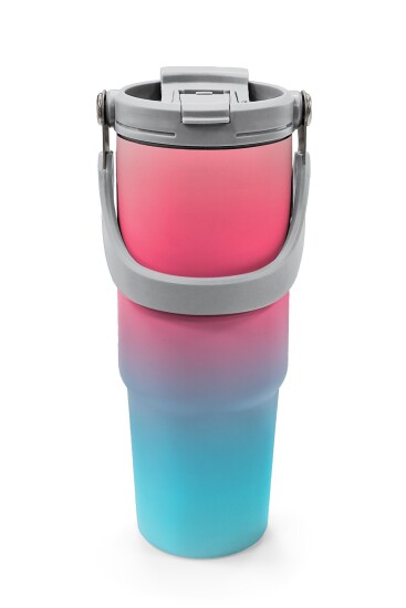 Coral High Kids Renkli Pipetli ve Direkt İçim Çelik Termos 900 ml 38734 - 7
