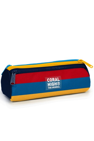 Coral High Kids Renkli Üç Bölmeli Kalem Çantası 31012 - 1