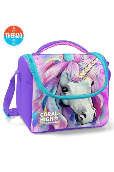 Coral High Kids Renkli Unicorn Desenli Thermo Beslenme Çantası 11774 - 1