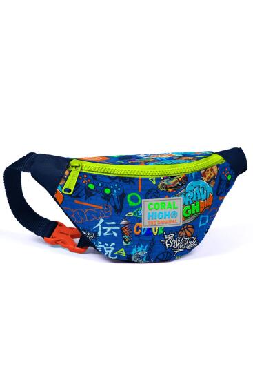 Coral High Kids Saks Grafiti Desenli Bel Çantası 11519 - CORAL HIGH KIDS